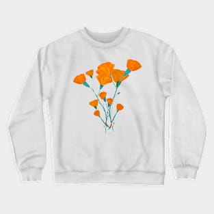 Orange Wildflower Crewneck Sweatshirt